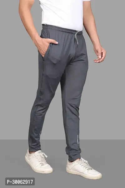 Elegant Lycra Blend Solid Track Pants For Men-thumb0