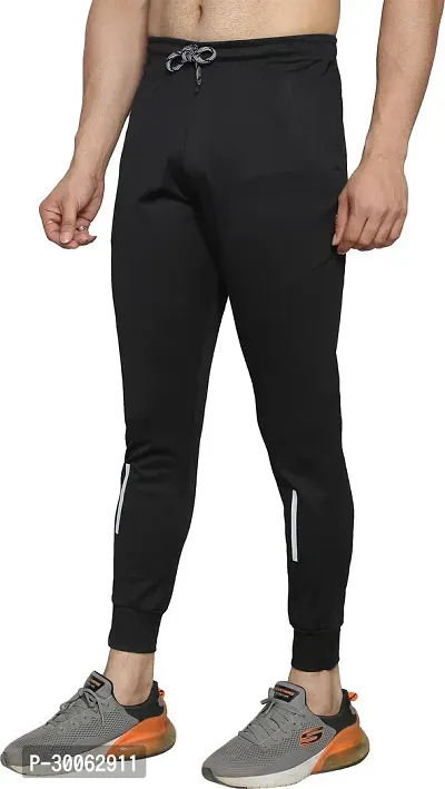 Elegant Lycra Blend Solid Track Pants For Men-thumb0