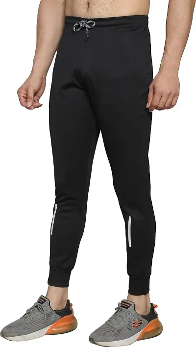 BUKSET Men's Polyester Lycra Regular Fit Track Pants | Regular Fit Solid Trackpants Jogger | Polyester Lycra Lower for Men's and Boys