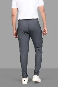 Elegant Lycra Blend Solid Track Pants For Men-thumb1