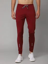 Elegant Lycra Blend Solid Track Pants For Men-thumb1