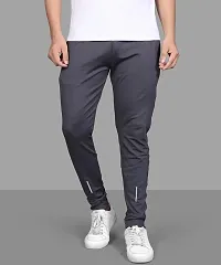 Elegant Lycra Blend Solid Track Pants For Men-thumb2