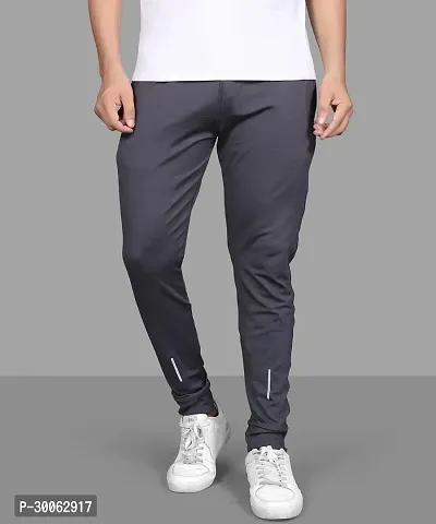 Elegant Lycra Blend Solid Track Pants For Men-thumb3