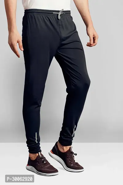 Elegant Lycra Blend Solid Track Pants For Men-thumb3