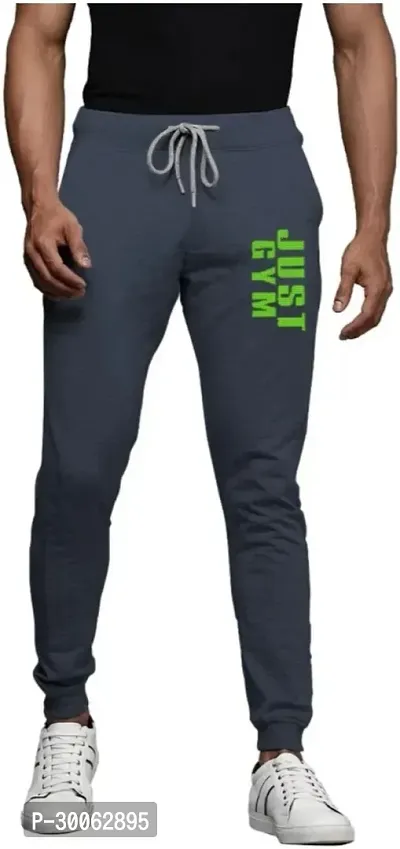 Elegant Cotton Blend Printed Track Pants For Men-thumb0