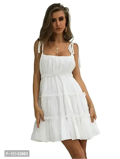 Rishvika Western Dresses for Women | A-Line Knee-Length Dress | Midi Western Dress for Women| Short Dress