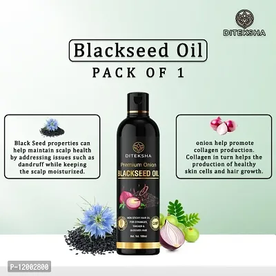 DITEKSHA 100% Pure  Natural Black Seed Oil | For Hair, Skin  Health Hair Oil  (100 ml) PACK OF 1-thumb0