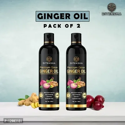 DITEKSHA Ginger Hair Oil - for Dandruff Care - with Comb Applicator - for All Hair Types 100ML (P_2)-thumb0