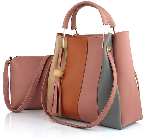 Fancy Women PU Leather Handbags (Pack Of 2)