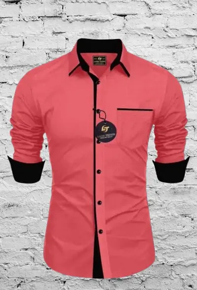 Reliable Blend Solid Long Sleeves Casual Shirts For Men