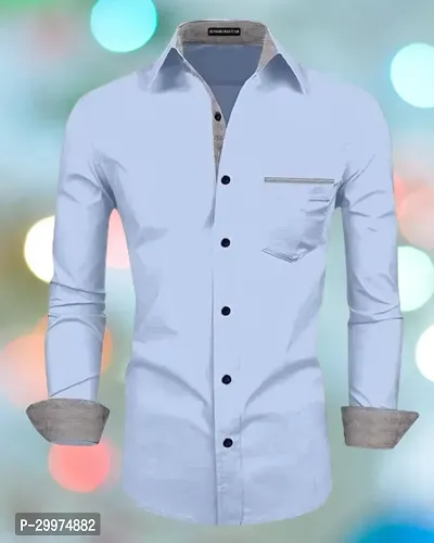 Stylish Cotton Solid Casual Shirts For Men-thumb0