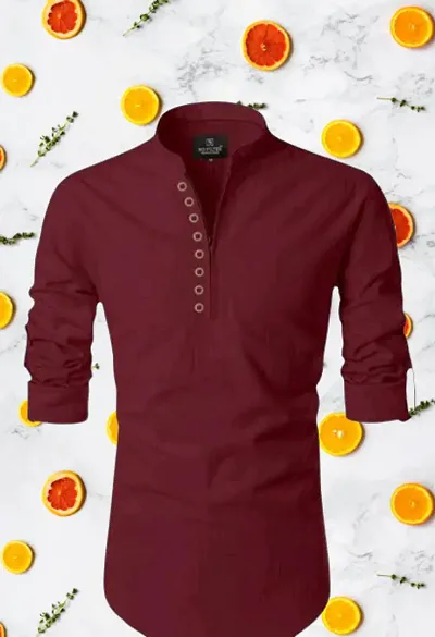 Trendy Solid Color Kurta for Men