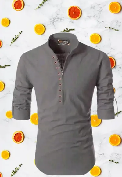 Trendy Solid Color Kurta for Men