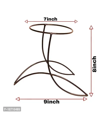 LuxuriumDecor Metal Plant Stand/Pot Stand -9 inches for Outdoor Plants | Plant Stand for Balcony | Planter Stand | Gamla Stand | Premium and Strong Metal Stand for Plants-thumb5