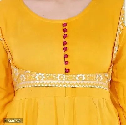women yellow kurti-thumb3