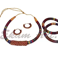 Women Accessories Bangles Silk Thread Necklace Sets Gift for Mother-thumb1