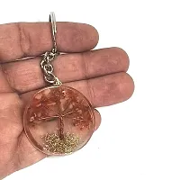 ASTROGHAR Carnelian Crystal Tree Of Life Crystal Chips in Orgone key Chain key Ring-thumb1