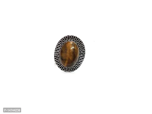 ASTROGHAR Natural Natural Tiger Eye Crystal Free Size Crystal Ring For Men And Women-thumb4