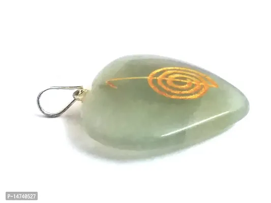 Astroghar Green Aventurine Cho ko Rei Symbol Engraved Pendant