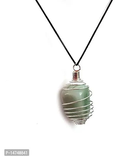 Astroghar Natural Green Aventurine Tumbled Crystal Cage pendant for reiki and chakra healing For Men And Women