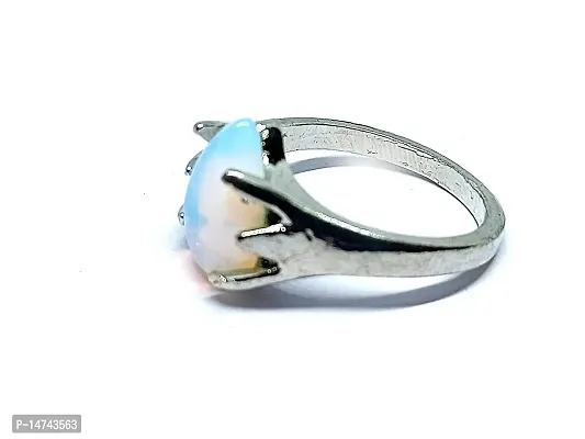 Astroghar Opalite Stone Crystal Ring For Women And Men For Reiki Chakra Healing