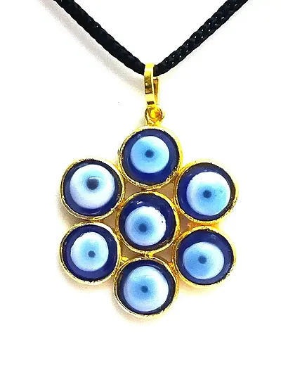 Astroghar Seven Evil Eyes Plated Big Pendant For Protection