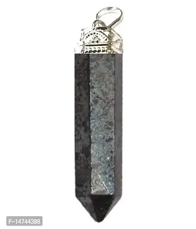 ASTROGHAR Natural Hematite crystal pencil pendant for protection and harmony-thumb0