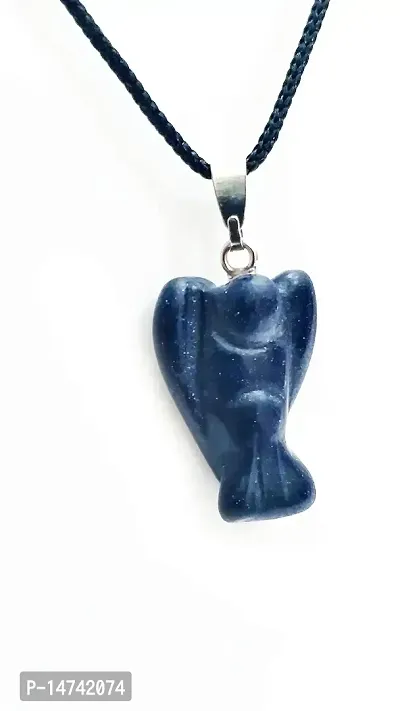 Astroghar Blue Gold Stone Angel Shaped Pendant for Men and Women-thumb2