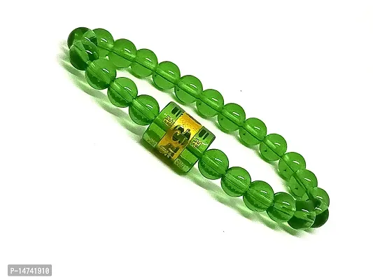 ASTROGHAR Tibetan Om Mani Padme Hum Engraved Lucky Charm Green Bracelet For Men  Women Reiki Healing-thumb2
