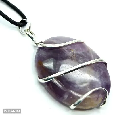 Natural Raw Stone Amethyst Necklace Pendant Wrapped with Gold Wire Nude  Stone Pendant Irregular Necklace Ornament - AliExpress