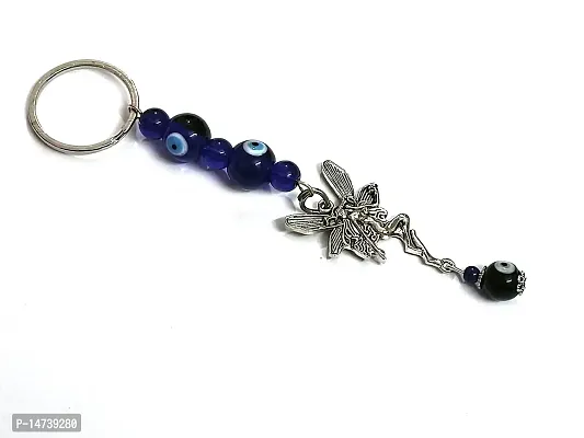 Astroghar Evil Eye Lucky Protection Angel Chram Crystal Key Chain Key Ring For Your Car And Home