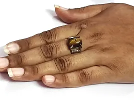 ASTROGHAR Natural Tiger Eye Oval Crystal Stone 20 number Ring For Men And Women-thumb2