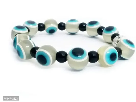 Astroghar Blue Evil Eye Black Onyx Crystal Bracelet for Men  Women-thumb0