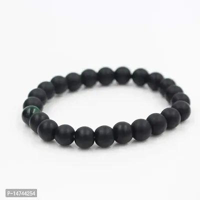 Black Onyx Green Tiger Eye Stretch Bracelet