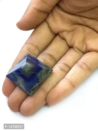 Astroghar Set of 2 Natural Lapis Lazuli Crystal 25 MM Pyramids for Reiki Healing and Crystal Healing-thumb3