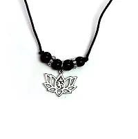 Astroghar Om Auspicious Urja Symbol In Lotus Flower Charm Yoga Pendant For Men And Women-thumb2