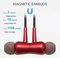 Bluetooth 5.0 Earphones, In-Ear Headphones with Mic, Clear Calls, IPX4 Water Resistant Neckband, Voice Assistance, Magnetic Earbuds  Fast Charging-thumb2