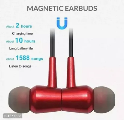 Bluetooth 5.0 Earphones, In-Ear Headphones with Mic, Clear Calls, IPX4 Water Resistant Neckband, Voice Assistance, Magnetic Earbuds  Fast Charging-thumb3