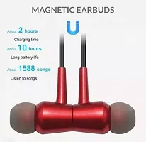 Bluetooth 5.0 Earphones, In-Ear Headphones with Mic, Clear Calls, IPX4 Water Resistant Neckband, Voice Assistance, Magnetic Earbuds  Fast Charging-thumb1