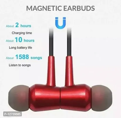 Bluetooth 5.0 Earphones, In-Ear Headphones with Mic, Clear Calls, IPX4 Water Resistant Neckband, Voice Assistance, Magnetic Earbuds  Fast Charging-thumb2