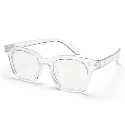 Light Blocking Computer Glasses Gaming Filter Square Eyeglasses for Eye Protection Men and Women.