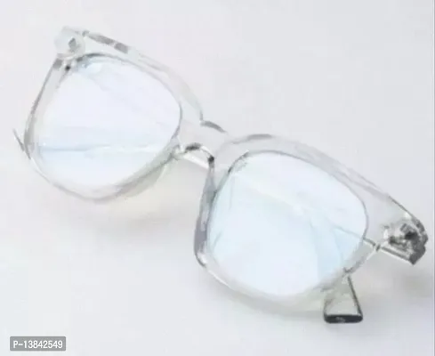 Blue Light Blocking Computer Glasses Gaming Filter Transparent Square Eyeglasses for Eye Protection Men and Women.