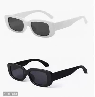 Rectangle Sunglasses for Women Retro Fashion Sunglasses UV 400 Protection Square Frame Eyewear-thumb0