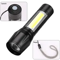 Led Flashlight Rechargeable USB Mini Torch Light, Ultra Brightest Small Flash Light Handheld Pocket Compact Portable Tiny Lamp with COB Side Lantern, High Powered Tactical Travel Flashlights-thumb2