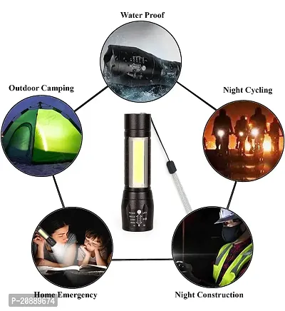 Led Flashlight Rechargeable USB Mini Torch Light, Ultra Brightest Small Flash Light Handheld Pocket Compact Portable Tiny Lamp with COB Side Lantern, High Powered Tactical Travel Flashlights-thumb4