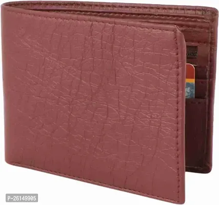 Unisex Maroon Leather Wallet For Men-thumb0