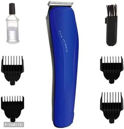 HAIR TRIMMER AT-528 FOR MEN , BEARD CORDLESS RECHARGEABLE HAIR TRIMMER CLIPPER RUNNING TIME 45 MINTUES ( BLUE)-thumb0