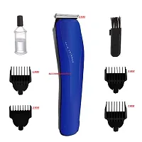 HAIR TRIMMER AT-528 FOR MEN , BEARD CORDLESS RECHARGEABLE HAIR TRIMMER CLIPPER RUNNING TIME 45 MINTUES ( BLUE)-thumb1