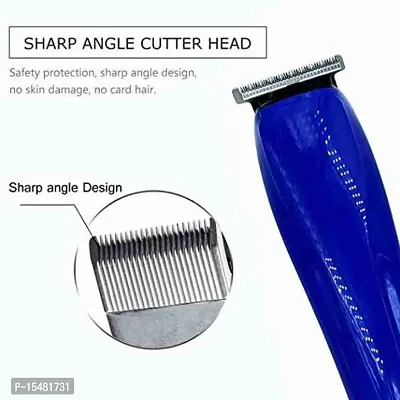 HAIR TRIMMER AT-528 FOR MEN , BEARD CORDLESS RECHARGEABLE HAIR TRIMMER CLIPPER RUNNING TIME 45 MINTUES ( BLUE)-thumb4