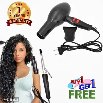 Hair Dryer For Women Nova 6130 1800 Watts Black/Red and Women's 471-B Brush Style Hair Curler ......-thumb0